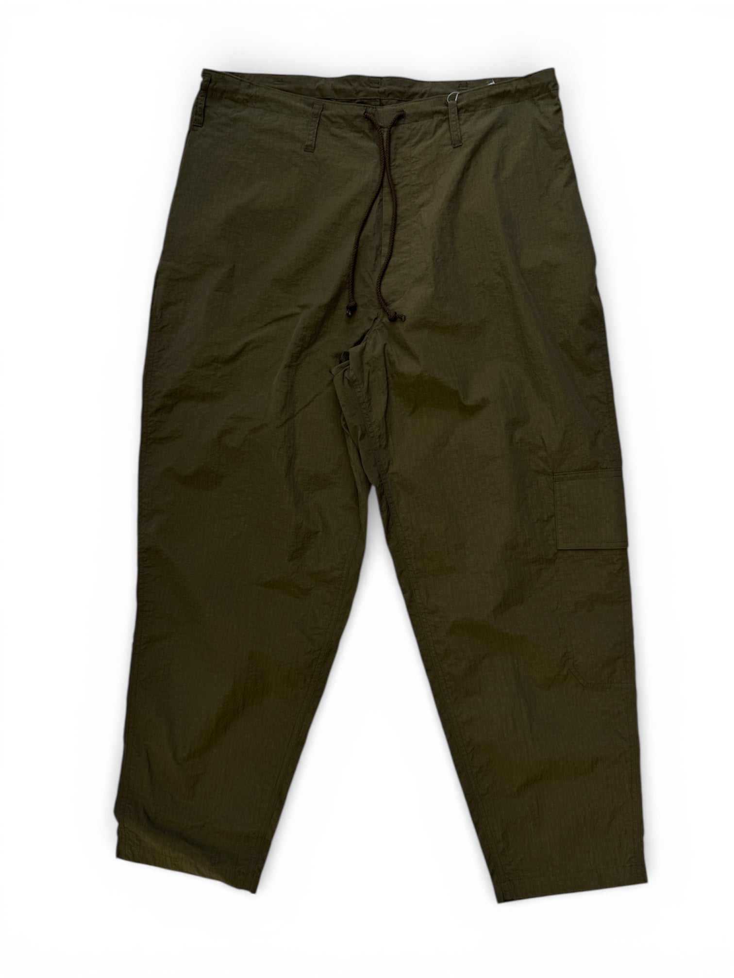 NYLON RIPSTOP SIDE-TUCK DRAWSTRING PANTS　 P06-601-1 カーキ（Khaki）