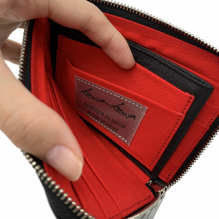 kawa-kawa カワカワ 【L字ファスナーミニ財布】スーパーソフトBK1101