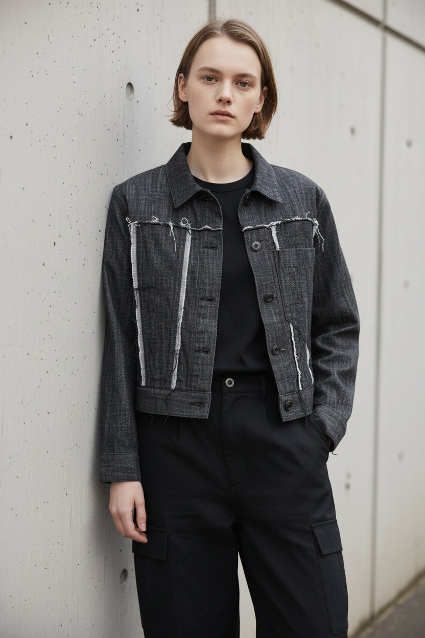 Y's Vintage 1.2 8OZ UNTRIMMED PANEL DENIM JACKETパネルデニムジャケット YM-Y01-028-1-02
